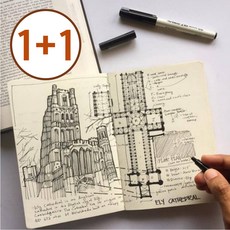 키누리 드로잉북 미니 스케치북, 130매 1+1