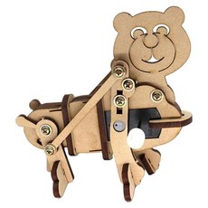 초등 과학수업 원목 기계조립 색칠하는 태엽로봇 학습완구 체험학습 실험세트 diy조립, 4개