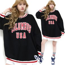 통통마녀 ] 콜롬버스 맨투맨 3 컬러 / 남여공용 / 오버사이즈 [ 기모 포함 판매 ]