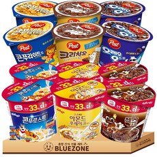 컵시리얼 세트 콘푸로스트40g 2개 아몬드푸레이크40g 2개 첵스초코40g 2개 콘푸라이트30g 2개 오곡코코볼30g 2개 오레오오즈30g 2개 하스25g 2개