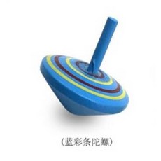 木质彩条陀螺, 兒童彩色小陀螺, 1個