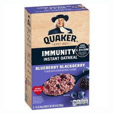 QUAKER 桂格 Immunity 即食燕麥片 藍莓黑莓 6入, 1個, 240g