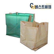 베스트씨엠 다용도 마대가방 미니톤백 캠핑가방 마대 재활용 현장용 PP마대 현장마대 폐기물 마대 자루 포대, 1개, 그린
