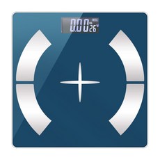 智能超薄APP藍牙體重計 超薄設計 APP數據追蹤 精準測量 全家適用, 04-深藍色, 1個, A1