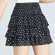 Yellwel 여름철 인쇄 눈송이 미니 스커트 여성용 하프 스커트 대학생 스타일 DJP