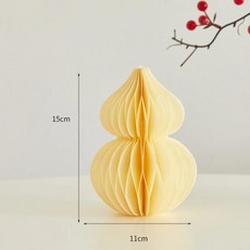재미있는 빨간 벌집 모양 호박 장식 접이식 종이 새해 홈 데코, 9. Beige-15cm