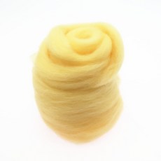 66S 옐로우 컬러 시리즈 양모 섬유 바늘 Felting 습식 Felting 양모 Felting 수제 회전 DIY 공예 재료, 74, 200g, 1개
