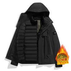 三合一羽絨衝鋒衣冬季情侶款兩件套戶外登山保暖外套