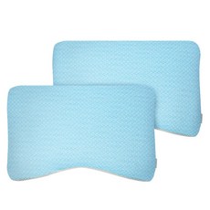 라인하우스 국내산 사계절 3D 메쉬 높이 조절 경추 베개 1+1, 라이트블루 1+1