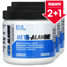 2+1 EVLution 이블루션 뉴트리션 베타 알라닌 무맛 200g 아미노산 / 해외직구 미국정품, 3개