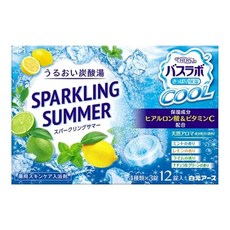 시라모토 어스 HERS 버스 실험실 쿨 SPARKLING SUMMER 12정입 입욕제 개인 포장 태블릿 쿨 멘톨 여름 시원한 보습 약용 피로 회복 일본제, 1개, 1g