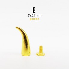 10 세트 금속 장식 펑크 탄두 스파이크 가죽 공예 스터드 벨트 리벳 DIY 자켓 신발 가방 스크류, E