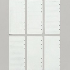 성심샵 새틴 레이어북 속지 M80 6종 A6 라인노트, 주간 (만년)