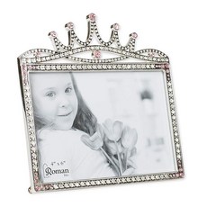 Roman Giftware Inc. Caroline Collection New Baby 15.2cm(6인치) 높이 공주 왕관 액자 종교적 영감 내구성 (15.2x2., Roman Giftware Inc., Caroline