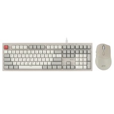 지클릭커 오피스프로 OPS60 사일런스 M 다쿠아즈 108 키보드 마우스 세트 Retro Cappuccino CR1, 일반형