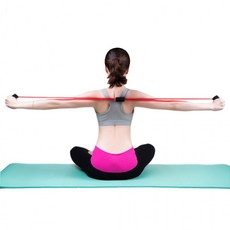 Lenwave 8자 튜빙밴드 유연성up 몸매관리 스트레칭 밴드, 1개, zp_  핑크