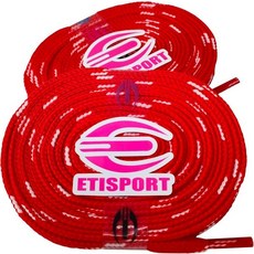 ETISPORT 전문 플랫 끈 한 쌍 하키 아이스 부츠 바퀴 달린 라인. 저항성. 길이 3m - 118인치 파란색 174015, 레드