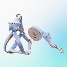 경량 핸즈프리 귀여운 고양이 부드러운 중형견 개줄 tin*71602Zp, 블루