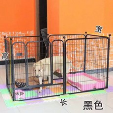 접이식 반려동물 가림막 격리 대형견 안전 우드, 1개, AG. 검정색 XS 사이즈 6개입 길이 120cm 너비