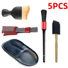 자동차 인테리어 청소 도구 세트 브러시 에어컨 콘센트 소프트 바느질 먼지, Set A-5PCS, 1개