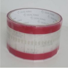 SEAL KING 易撕膠帶, 28個, 短版40/15mm 紅色 800張/捲, 紅色