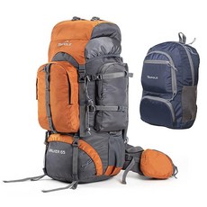 미국출고 평점4.5+ 169335 Tripole Walker 65리터 내부 프레임 배낭 20리터 접이식 팩 블랙. 배낭 백팩, 주황색