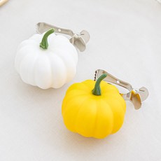 화이트 옐로우 호박 커튼집게 8cm 인테리어 실내 장식 꾸미기 소품 고정 홀더, 1개