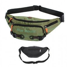 남성 웨이스트백 캐주얼 바디백 가방 카키 힙색, 1개