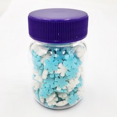 눈꽃 믹스 스프링클 30g 눈꽃모양 겨울 장식 쿠키 머핀 초콜릿 데코 케잌, 1개