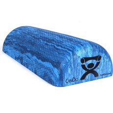 캔도 프리미엄 블루 마블 EVA 폼 롤러 근육 마사지 요법 스포츠 및 물리 용 6인치 x 12인치 원형 2787231, Half Round, 6" X 12"