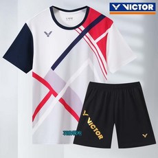 男女款透氣速乾羽球衣短袖套裝：比賽訓練隊服、多功能運動服飾, 黑金短褲,2XL, 1個