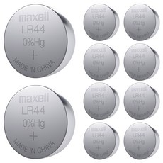 맥셀 LR건전지 LR-44 LR-44(무수은) 지름_11.6|전압_1.5|포장단위_1판(10EA) 1판 1118436 1420186, 1개, LR44