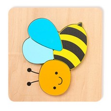 놀이교실 꿀벌 맞추기놀이 소근육발달 곤충퍼즐 끼우기 퍼즐놀이 집중력강화 양손놀이, 4피스, 1개