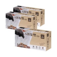 명진 니트릴장갑 100매, 3개, 중(M)