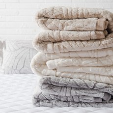 밍크 극세사 겨울 침대 패드 겸 거실 카페트, 그레이