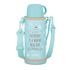 THERMOS 膳魔師 附杯雙向攜帶式水瓶 含收納袋 FJJ-802WF, 1個, 天空藍