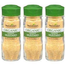 맥코믹 구르메 유기농 겨자 가루 1.75 온스 (3개 팩) McCormick Gourmet Organic Ground Mustard 1.75 oz (Pack of 3), 1개, 49g