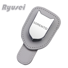 Ryusei 자동차 선글라스 클립 선바이저 썬글라스 안경 카드 2 in1 수납 거치대 무료각인 기아 호환 쏘렌토 카니발 스포티지 K8 셀토스 모닝 레이 R038, 1개, Sorento-그레이