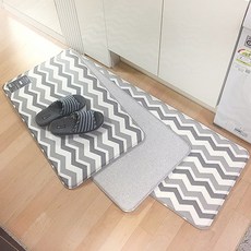 펫 매트 PVC 방수 미끄럼방지 바닥 롤, 1개, 연그레이과 화이트  95x46x1.5cm