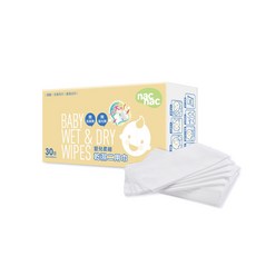 nac nac 乾濕二用巾加大版30張盒裝, 1個