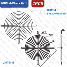 손가락 92mm 보호망 컴퓨터 120mm 메쉬 80mm 140mm 2개 케이스 그릴 금속 60mm 5개입 90mm, 2PCS 200MM Grills