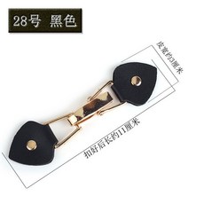 버클 가죽 여밈 셀프 재킷 코트 여밈고리 교체 벨트 단추 금속 가죽, 2개, 13_28호 블랙 2개 세트
