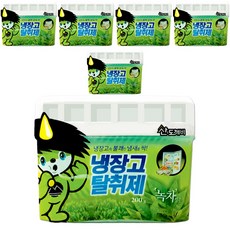 산도깨비 큰 냉장고 탈취제 본품 녹차, 200g, 6개