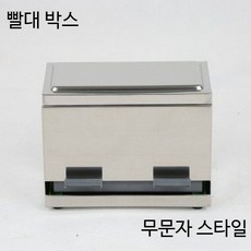 스테인리스 스틸 다용도 소형 수저통 투명 젓가락 빨대 보관함 깔끔한 주방용품 정리함, 1개, 스테인리스 빨대 박스 글씨 없음
