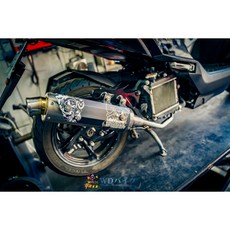 韋德機車精品 亞杰 PL1 骷髏鈦合金合法排氣管 適用 MMBCU JETSL, 1個, 其他選購歡迎留言板