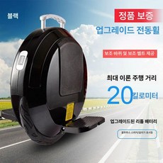 외발 전동휠 대리기사 앉아서 배달용 탑승형, 60V, 1개, 20km 블랙 B
