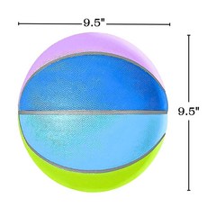ViBRA 브라nt RainBOW 보우 고무 공기 주입식 농구공 - 24.1cm(9.5인치) (1개) PE 수업 놀이터 진입로 놀이 및 스포츠의 즐거움에 적합, ViBRA 브라nt RainBOW 보우 고무 공기 주입