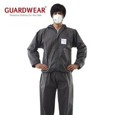 보호복 GuardWear 1000 그레이/24벌 투피스형 분진복 방진복 보수 청소 작업, 그레이_L