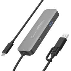 j5create CrossLink iPhone/iPad對Windows視訊資料分享器 JCH422, 太空灰, 1個