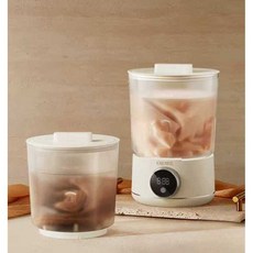휴대용세탁기 초미니세탁기 속옷 행주 양말 여행용, 상세페이지 참고, LCD 듀얼통 2L / 4000mAh 배터리